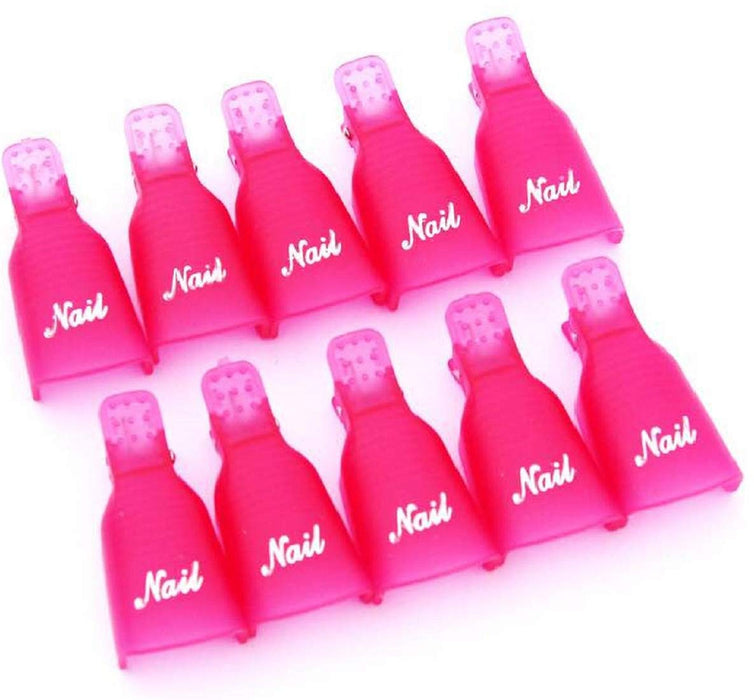 IME Zestaw klipsów do usuwania lakieru do paznokci, Nails Art Gel Cap namaczanie klips UV do manicure poidło drogi klipsy do paznokci żel do polerowania zmywacz do wrap tool, 10 szt