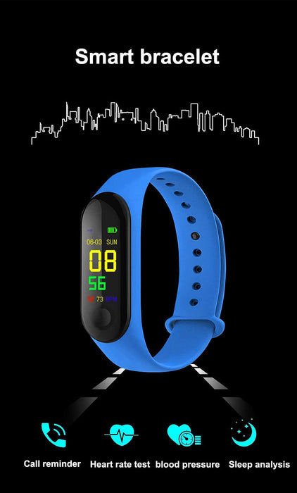 Smart Band Sport Smartwatch pomiar tętna krwi ciśnieniomierz wodoodporna inteligentna bransoletka mężczyźni kobiety wielofunkcyjne zegarki czarne, Czarny