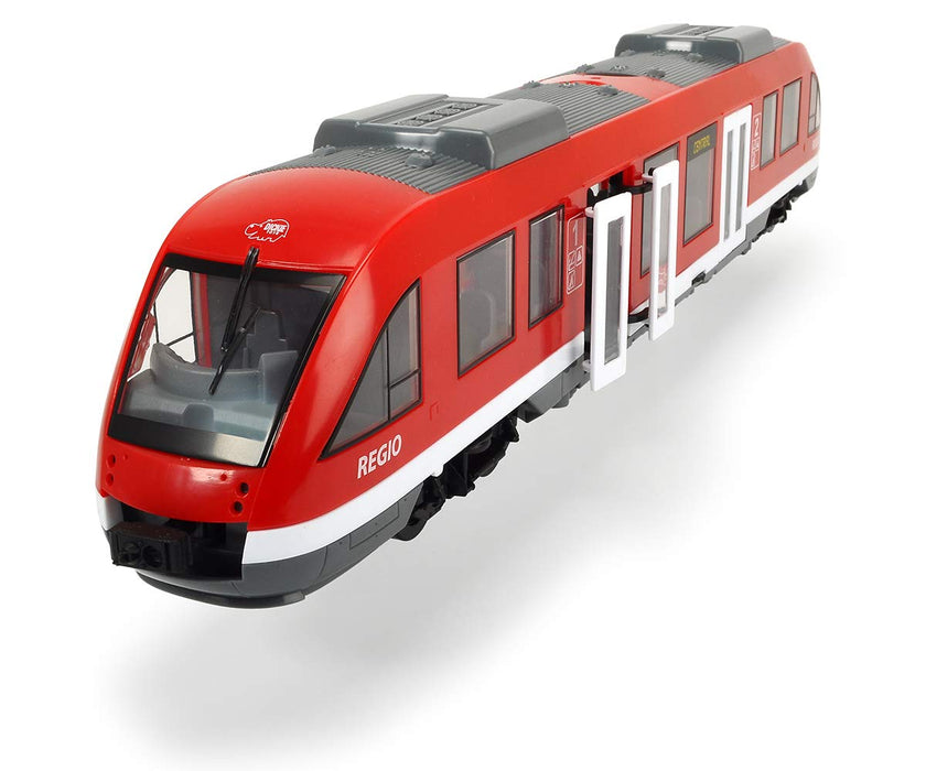 Dickie Toys 203748002 CITY Pociąg miejski wierna replika pełnowymiarowego pociągu, otwierane drzwi i dach, umeblowane wnętrze, skala: 1:43, długość: 45 cm, odpowiedni dla dzieci od 3 lat