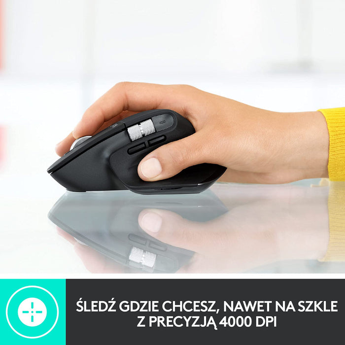 Logitech Mx Master 3 Advanced Wireless Mouse, Seria Master Firmy Logitech, Pc/Mac - Grafit,910-005694