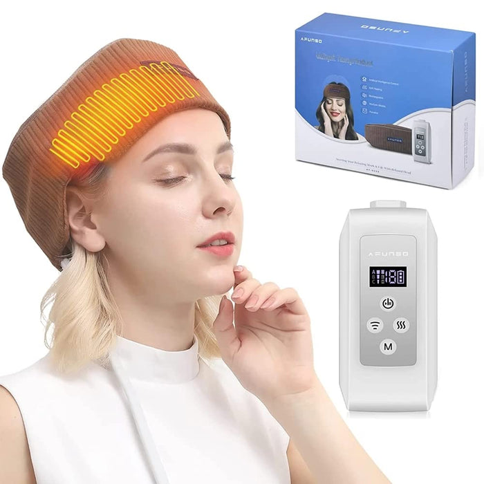 Electric Heated Head Massager Terapia ciśnieniowa terapia głowica skóry głowy Masager z 3 trybami do głębokiego śpiącego stresu opieki zdrowotnej