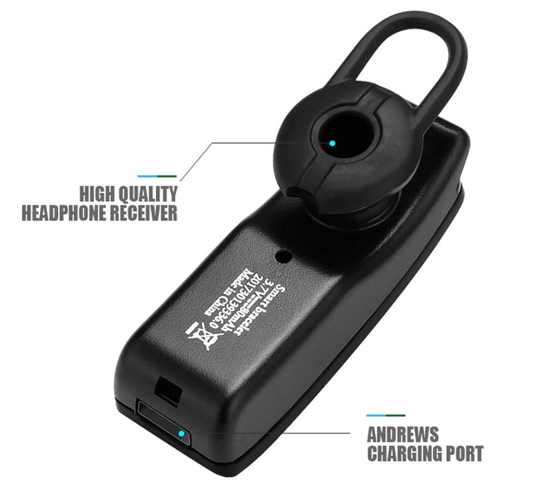 Hozora Inteligentna bransoletka Bluetooth słuchawki 2 w 1, Fitness Tracker TalkBand bransoletka z dzwonieniem odtwarzaczem audio słuchawki tętno kalorie krok krokomierz odległość (czarna)