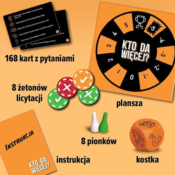Trefl Kto Da Więcej? Rodzinna Gra Planszowa dla Dzieci od 10 lat