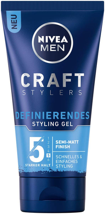 Nivea Men Craft Stylers żel do stylizacji włosów, półmatowy wykończenie, szybka i łatwa stylizacja włosów, mocno trzymająca, 1 opakowanie (1 x 150 ml)