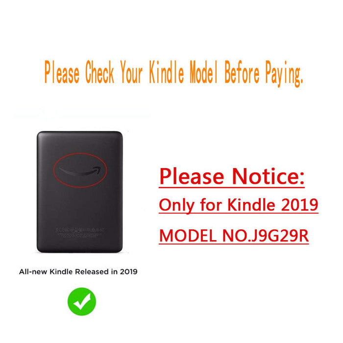 XINJIEJIE Czerwone etui do Kindle Youth Edition 2019 czytnik e-booków z klapką ultralekka magnetyczna obudowa inteligentna osłona ochronna z automatycznym budzeniem/uśpieniem do modelu J9G29R