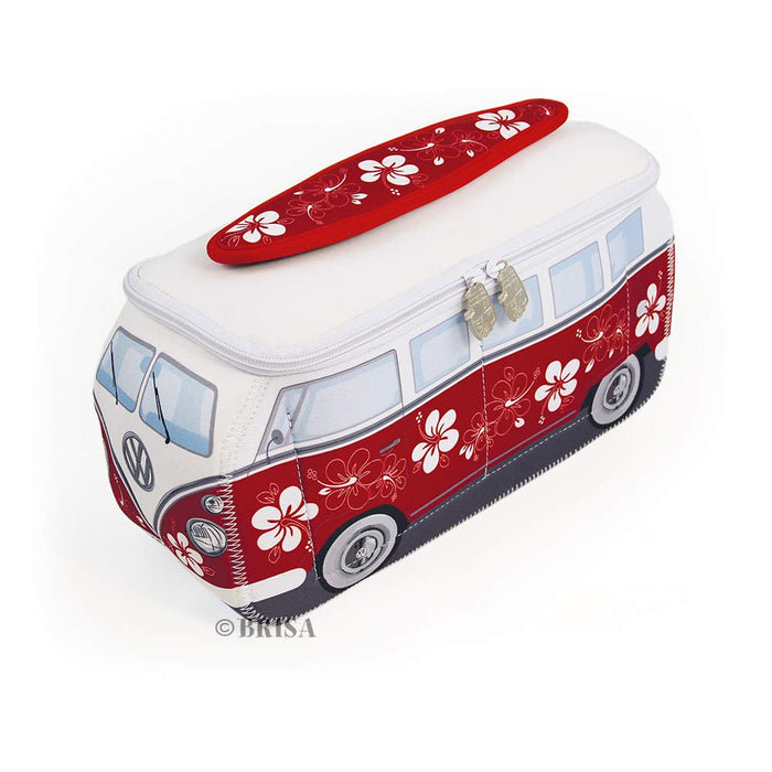 VW Collection by BRISA * VW Bulli T1 uniwersalne etui z neoprenu 3D (Flower-Red)