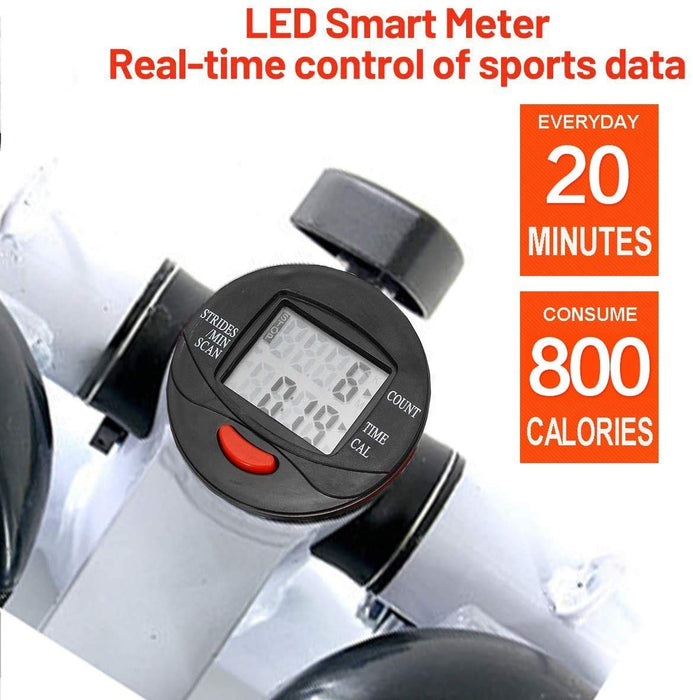 Best Goods Mini stepper, 2 w 1, stepper, do domu, małe urządzenie fitness do treningu nóg i pośladków, trener domowy z wyświetlaczem