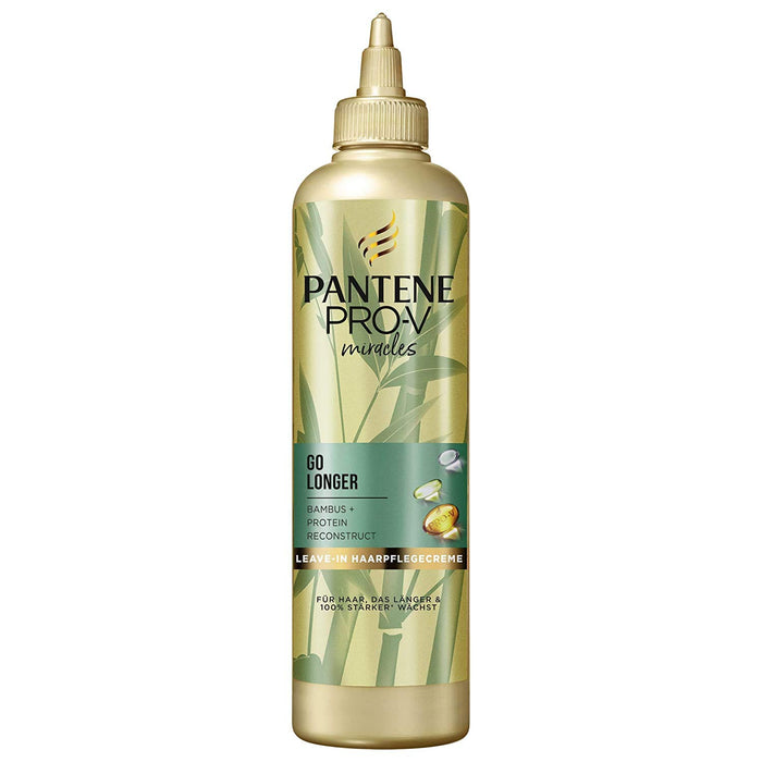 Pantene Pro-V Miracles Go Longer Protein Reconstruct Leave-in krem do pielęgnacji włosów z bambusem, 6 sztuk (6 x 270 ml), odżywka do włosów dla kobiet, urody, kuracja włosów, pielęgnacja włosów