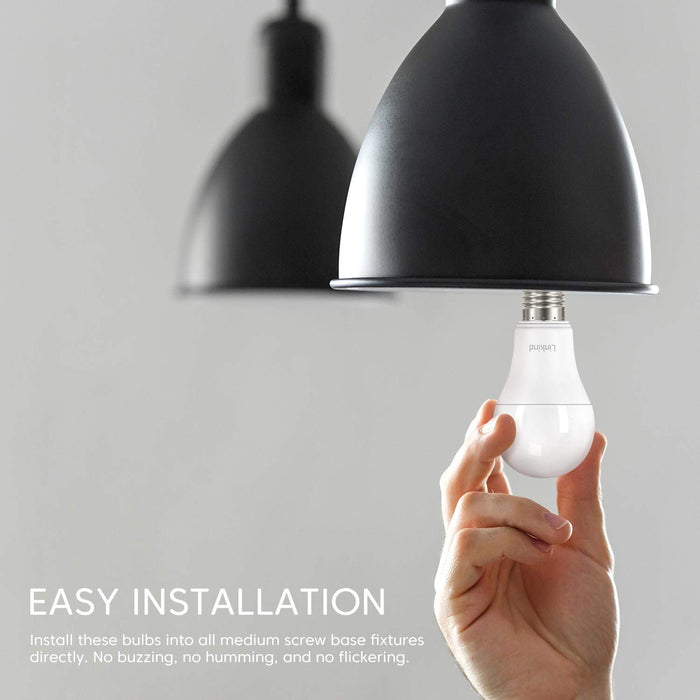 Linkind 8,2 W żarówka LED, zamiennik żarówki 60 W, E27 2700 K, ciepła biel, 806 lm kąt świecenia 200°, ErP, certyfikat CE, opakowanie 6 sztuk