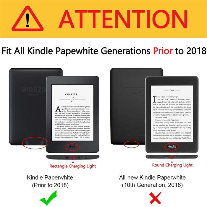 Etui kompatybilne z Kindle Paperwhite 1, 2 i 3 (generacja przed 2018), najcieńsze i najlżejsze etui ochronne z funkcją Auto Sleep/Wake