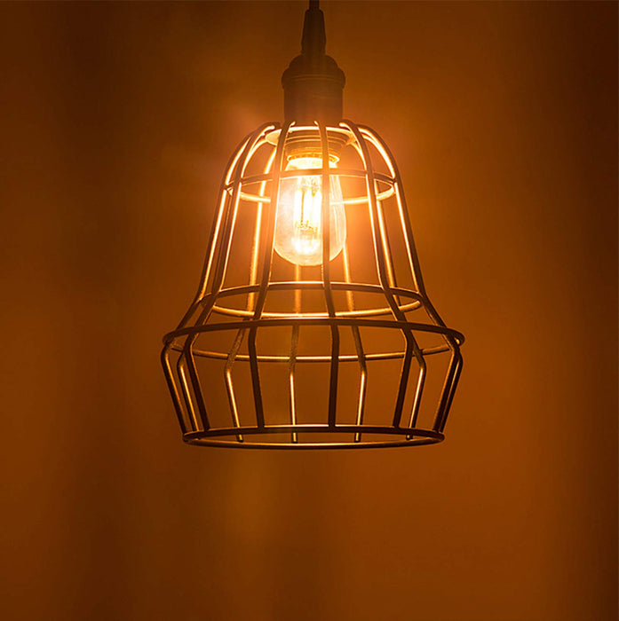 Lampy zewnętrzne, Genixgreen E27 żarówka LED ze śrubą Edisona, 1 W S14 ST45 LED żarnik zamiennik żarówki do łańcucha świetlnego, ciepła biel 2200 K, bursztynowe szkło odpowiada żarówce żarowej 10 W, nie można ściemniać, 6 sztuk