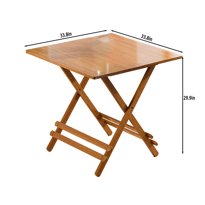 Składany stół tarasowy z bambusa, wielofunkcyjny składany stolik pomocniczy, wybrany materiał bambusowy jest stabilny i nie trzęsie się, łatwy do złożenia i przechowywania, odpowiedni do salonu / jadalni / tarasu.