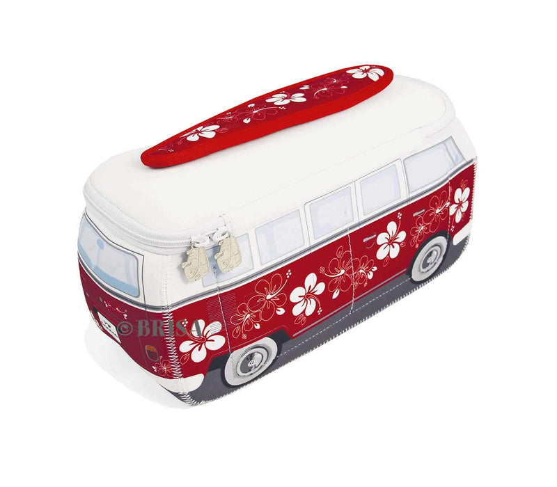 VW Collection by BRISA * VW Bulli T1 uniwersalne etui z neoprenu 3D (Flower-Red)