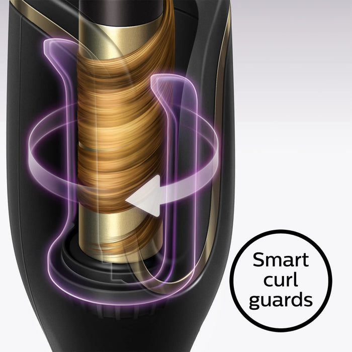 Wymarzone loki 2 razy więcej włosów za jednym razem* Automatyczna lokówka Philips StyleCare Prestige sprawia, że stworzenie wymarzonych loków bez wysiłku staje się rzeczywistością. Wszystko za sprawą innowacyjnego, inteligentnego systemu, który pozwala na