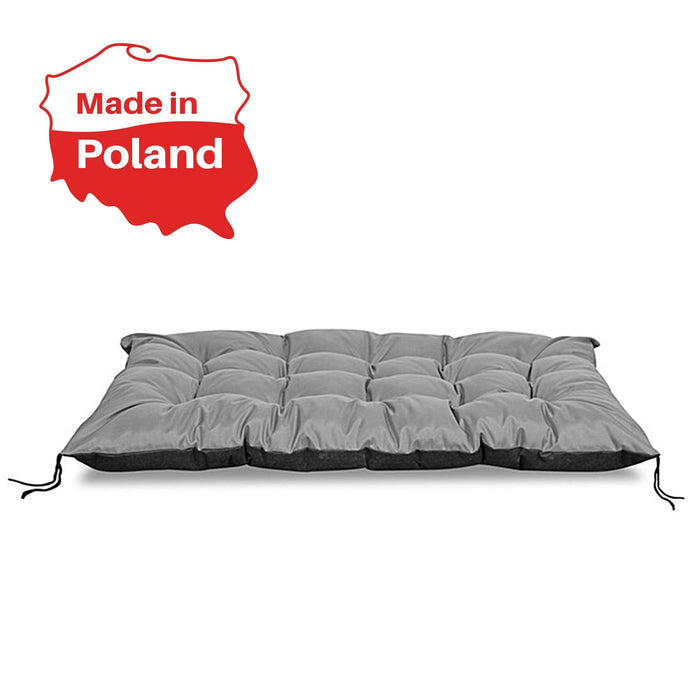 Poduszka Na Meble Z Palet Ławkę Wodoodporna z Troczkami Ogród Huśtawkę Taras Szara 120x80cm