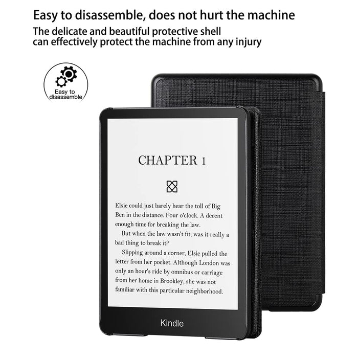 Foluu do Amazon Kindle Paperwhite 6,8" (11. generacji-2021), smukłe lekkie etui Smart PU pokrowiec automatyczny uśpienie/budzenie magnes do Kindle Paperwhite 11. generacji wydanie 2021 (czarne)