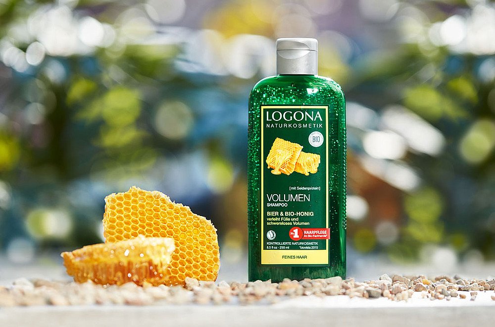 Logona - 1003shavol – pielęgnacja i piękno włosów – szampon zwiększający objętość miodu i piwa – 250 ml