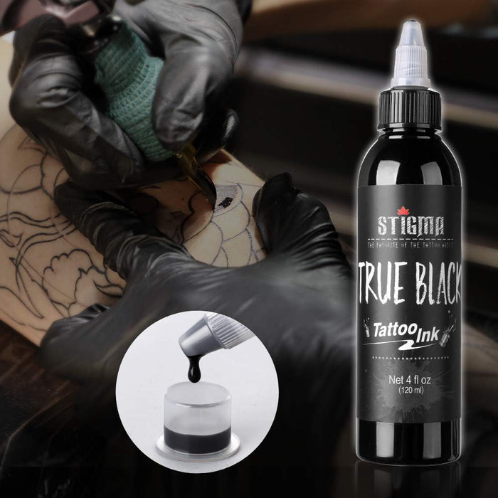 Stigma Farba do tatuażu czarna, True Black 4OZ 120 ml profesjonalna farba do tatuażu, tusz do tatuażu, akcesoria