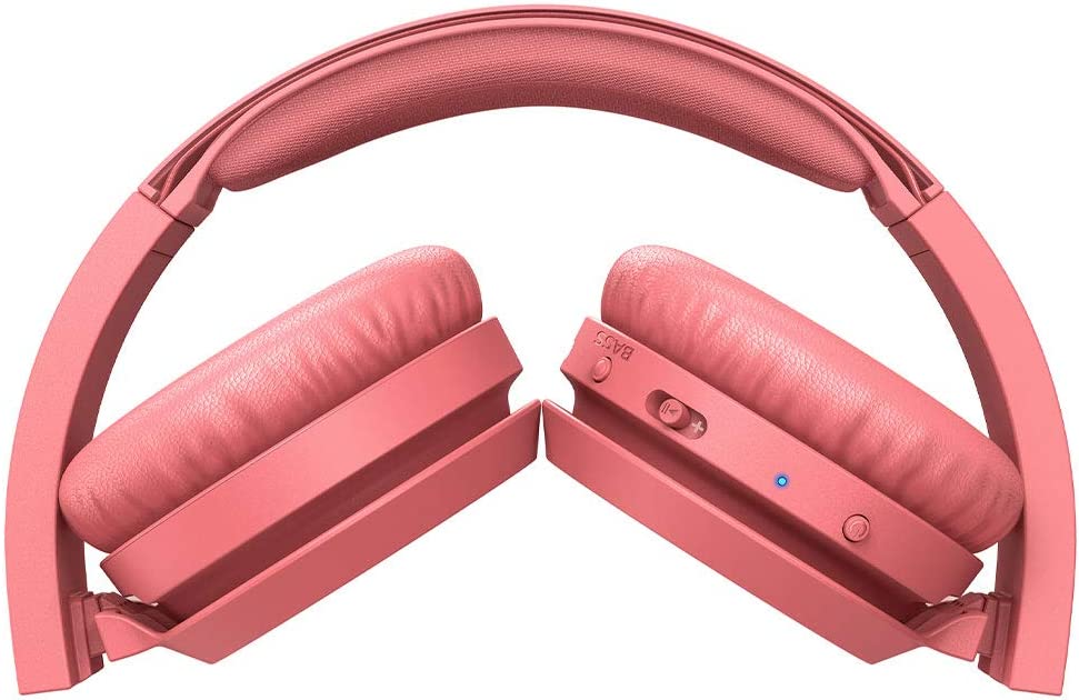 Philips On Ear H4205RD/00 słuchawki z przyciskiem Bass Boost (Bluetooth, czas odtwarzania 29 godzin, funkcja szybkiego ładowania, izolacja hałasu, składana), kolor czerwony matowy – model 2020/2021