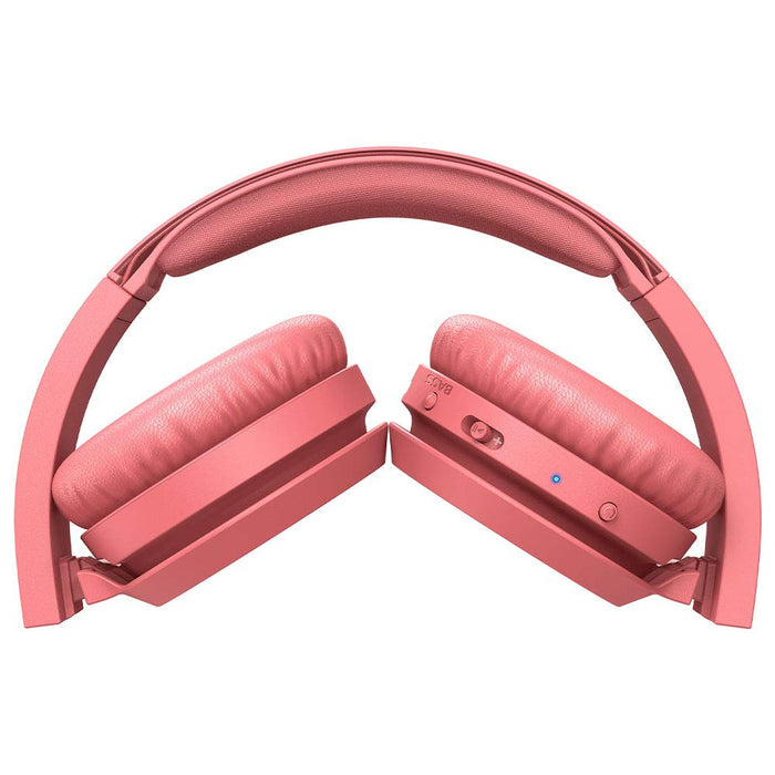 Philips On Ear H4205RD/00 słuchawki z przyciskiem Bass Boost (Bluetooth, czas odtwarzania 29 godzin, funkcja szybkiego ładowania, izolacja hałasu, składana), kolor czerwony matowy – model 2020/2021
