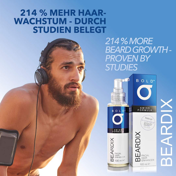 BOLD BEARDIX - Środek do zarostu z redensyl - 100 ml MADE IN GERMANY - dla lepszego wzrostu brody