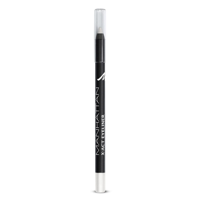 Manhattan X-Act Eyeliner Pen – biały eyeliner do perfekcyjnego kreski do powiek, wodoodporny – kolor czarny to White 11N – 1 x 1 g
