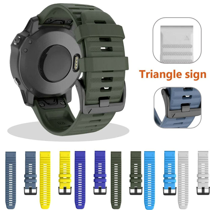 shuyao Silikonowy pasek na nadgarstek do zegarka Garmin Fenix 6 6X Pro 5 5X Plus S60 935 MK2 EasyFit opaska na nadgarstek (kolor: Fioletowy, rozmiar: 22 mm Fenix 5 5 Plus)