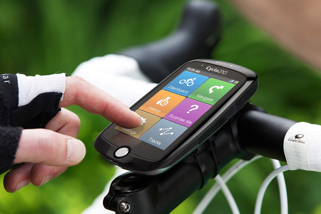 Mio Technology Cyclo 210, 442N50600005 Komputer Rowerowy GPS z Ekranem Dotykowym, 3,5", Czarny