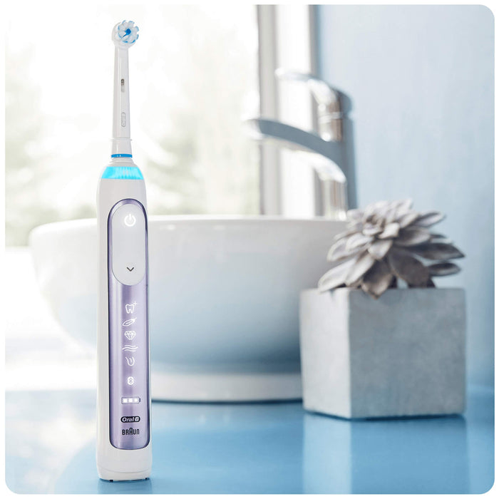 Oral-B Genius Special Edition Szczoteczka Elektryczna, Specjalna Edycja, Rączka Szczoteczki Wykorzystująca Sztuczną Inteligencję, z Etui Podróżnym, Fioletowa