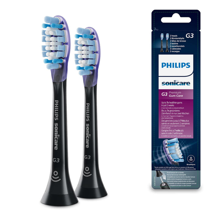 Philips Sonicare G3 Premium Gum Care Końcówka do szczoteczki Philips Sonicare HX9052/33, dwupak, Potwierdzone klinicznie