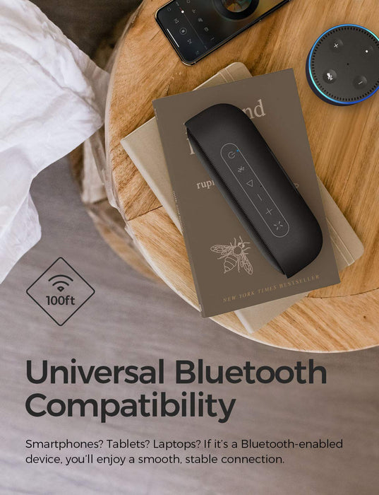 Przenośny głośnik Bluetooth Tribit MaxSound Plus (Upgraded), 24 W, bezprzewodowy głośnik muzyczny z głośnym dźwiękiem, XBass IPX7, wodoszczelny czas odtwarzania 20 godzin, zasięg Bluetooth 100 stóp