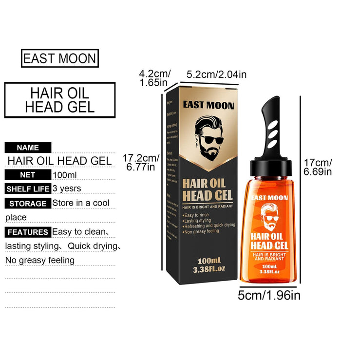 AUTOECHO 2 w 1 Men Hair Styling Gel with Comb, 100 ml Moisturizing Hair Wax – długo utrzymujący się pomada włosów, wosk dla mężczyzn, łatwy do mycia