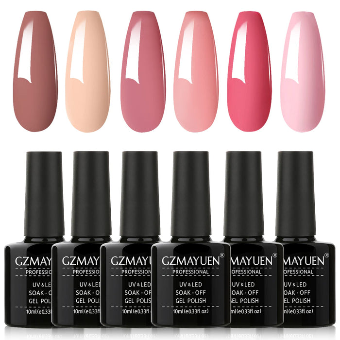 Żel do paznokci UV lakier do paznokci 10 ml, zestaw lakierów do paznokci, żel UV, 6 kolorów, lakier do paznokci Shellac, farba UV do stylizacji paznokci