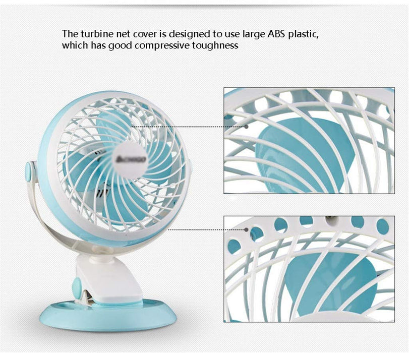 Wentylator Z Klipsem, Przenośny Wentylator Stołowy Interfejsu Ubs Odpowiedni Do Domu, Łóżka, Biura I Biurka Mały Wentylator Elektryczny 138 Cm Drutu Agd (Rozmiar: 29 * 14 Cm)