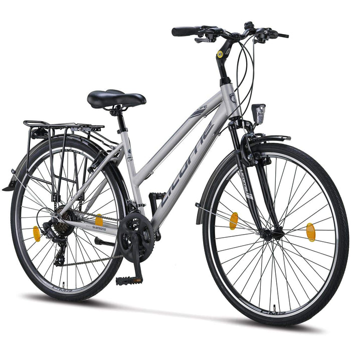 Licorne Bike Rower trekkingowy premium 28 cali – rower dla mężczyzn, chłopców, dziewcząt i kobiet – 21-biegowa przerzutka – rower miejski – rower męski – L-V-ATB