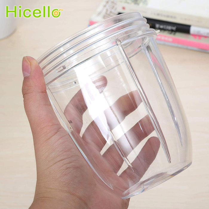 Hicello 500 ml kubek z pokrywką części zamienne do Nutribullet 600 W/900 W blender akcesoria do sokowirówki, 2 sztuki