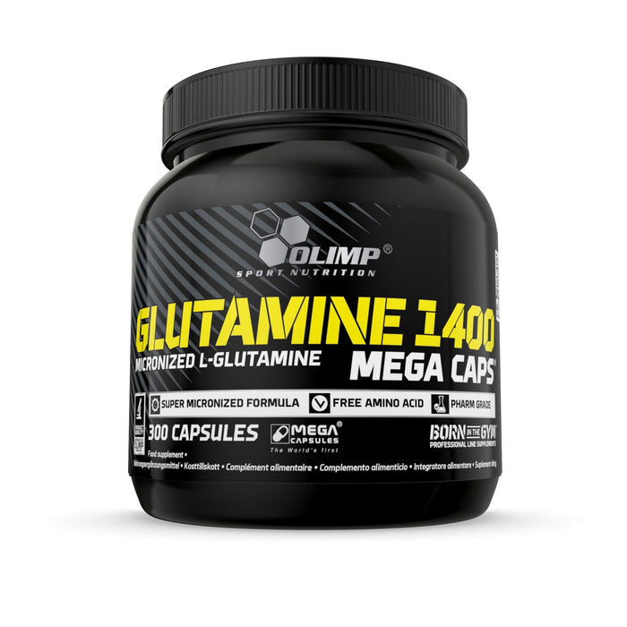 OLIMP - Antykataboliki L-glutamine Mega Caps (300 kapsułek). Suplement diety z wysokiej jakości glutaminem.