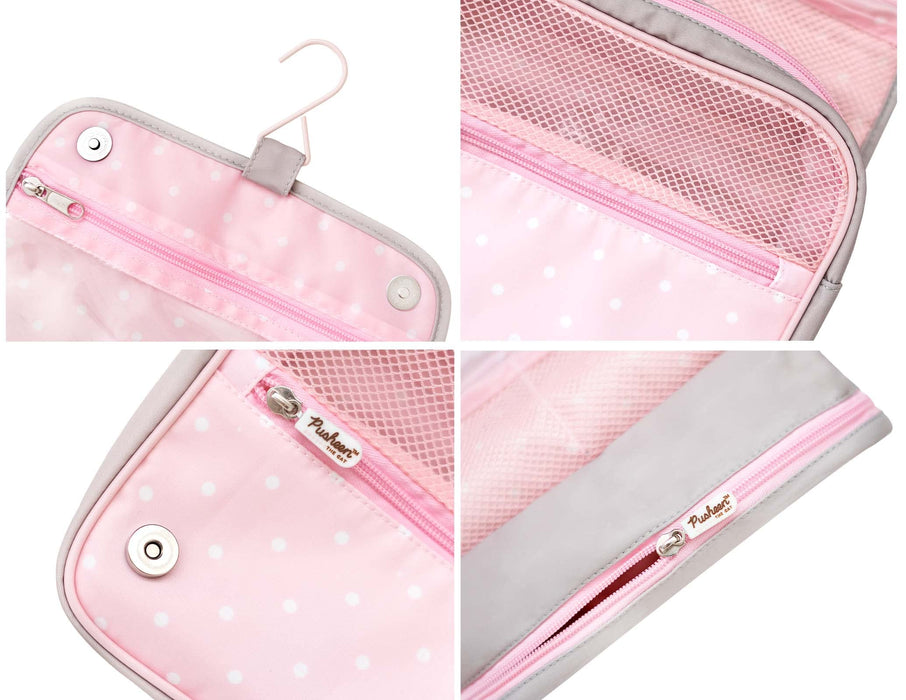 Grupo Erik MARE0141 Beauty Pusheen kosmetyczka do zawieszenia z obrotowym haczykiem, 100% wodoszczelna, idealna jako torba podróżna, torba na makijaż, torba podróżna, kosmetyczka, Kolor: Rosa