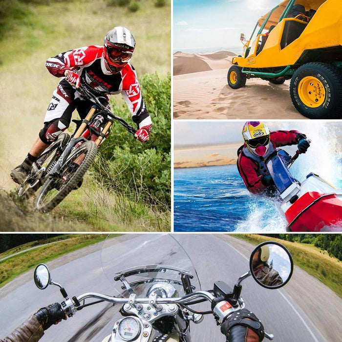 EXSHOW Uchwyt na motocykl, uchwyt na kierownicę do roweru Moto motocykla kierownicy, kompatybilny z Gopro Hero 9 8 7 6 5 4 Session Fusion 3+ 3, Canon, Nikon i innymi kamerami Action