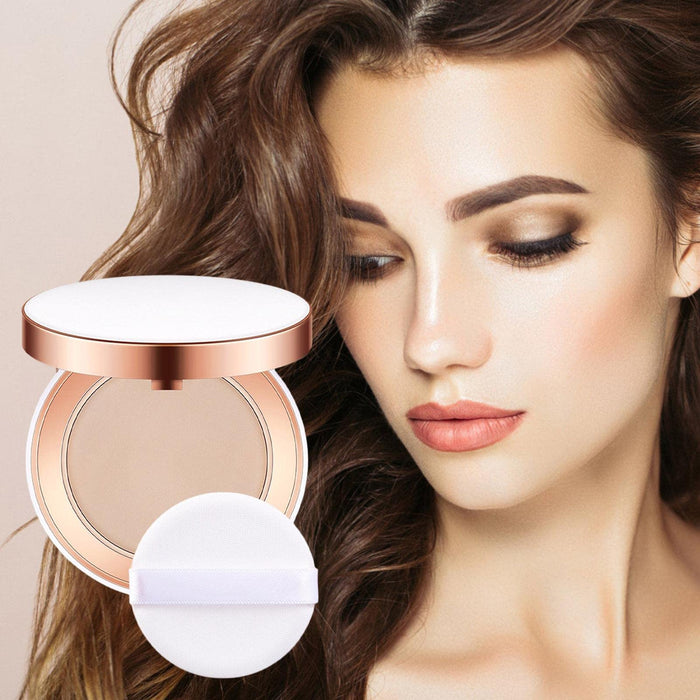 Puder prasowany do makijażu - Podkład do twarzy - Kontrola oleju Rozjaśnianie koloru skóry Pokrycie skazy Wybielanie twarzy Utrwalanie sypkiego pudru Puder prasowany Hudhowks