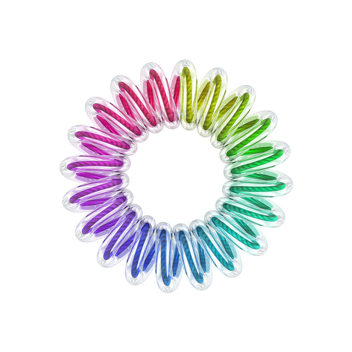 invisibobble Dziecięca gumka do włosów Magic Rainbow I 3 x spiralne gumki do włosów dla dziewczynek, kolorowe, oryginalne wzornictwo w sercu Monachium, tęczowe/kolorowe