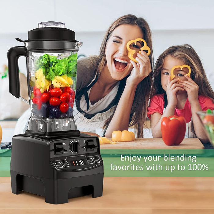 Mikser Blender o Mocy 2000 W, Wysokowydajny Blender, Mikser Stojący do Smoothie, Lodów, Deserów, zup, 33.000 obr/min, Pojemnik 2L Tritan bez BPA, 4 Wstępnie Ustawione Programy, 8 Prędkości, Stal Nierdzewna