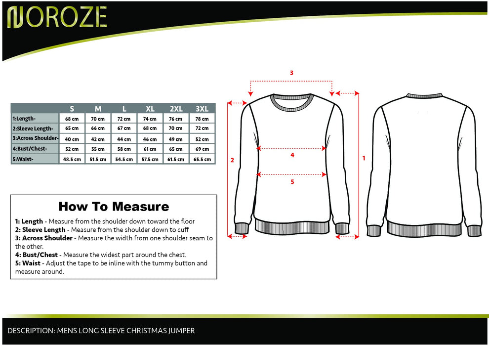 NOROZE Mężczyźni kobiety unisex premium Novum dzianinowy Boże Narodzenie Jumper Elf sweter