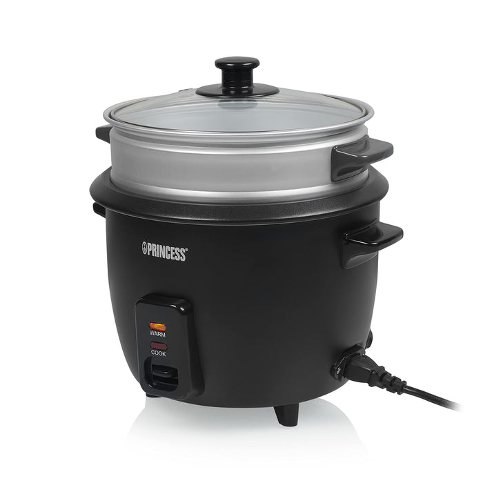 Ryżowar Princess 271936 - czarna matowa obudowa - pojemność 1L - do pięciu porcji
