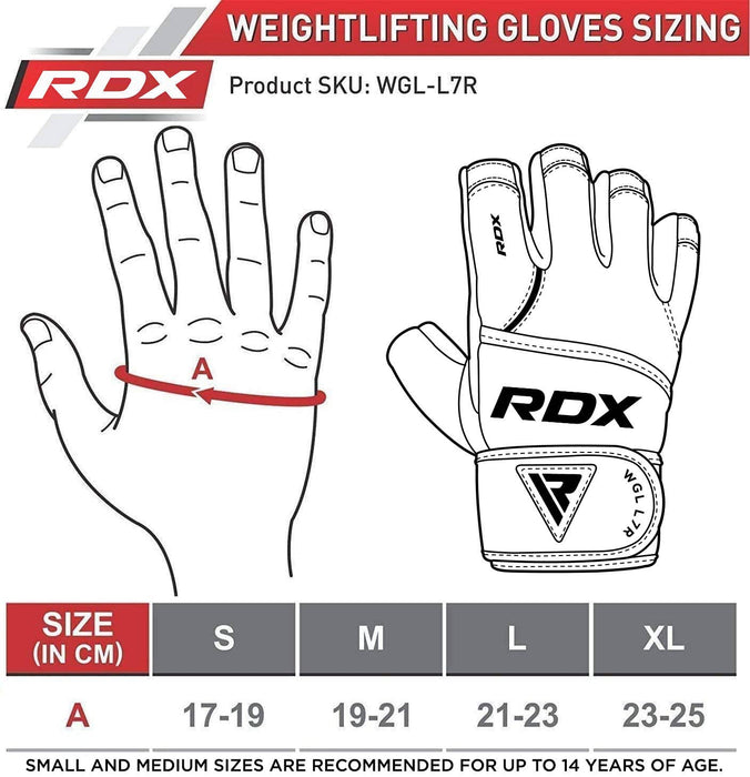 RDX Rękawice do treningu siłowego Długi nadgarstek Fitness Gimnastyka Trening Skórzany Krowa Powerlifter Siłownia Gym Gloves
