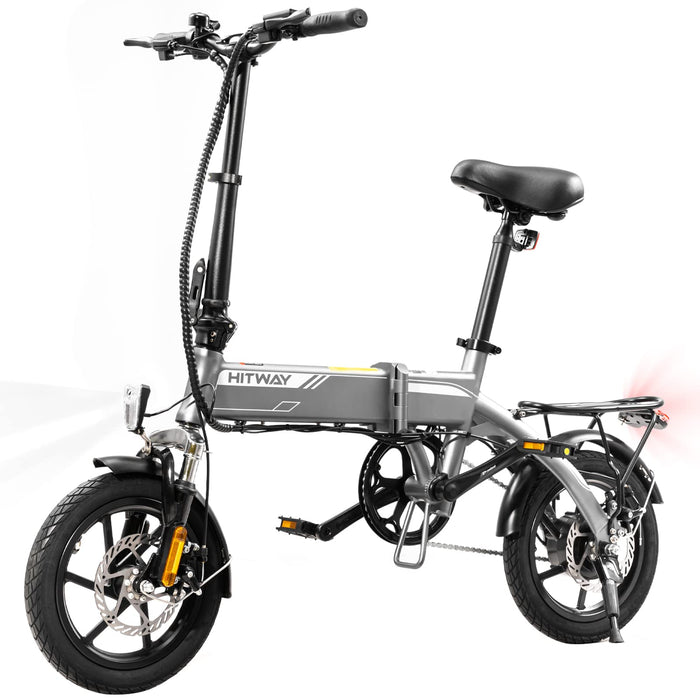 HITWAY Rower elektryczny, E Bike Rowery miejskie Rower składany Rower wykonany z aluminium lotniczego, akumulator 7,5 Ah, silnik 250 W, zasięg do 45 km BK3-HW