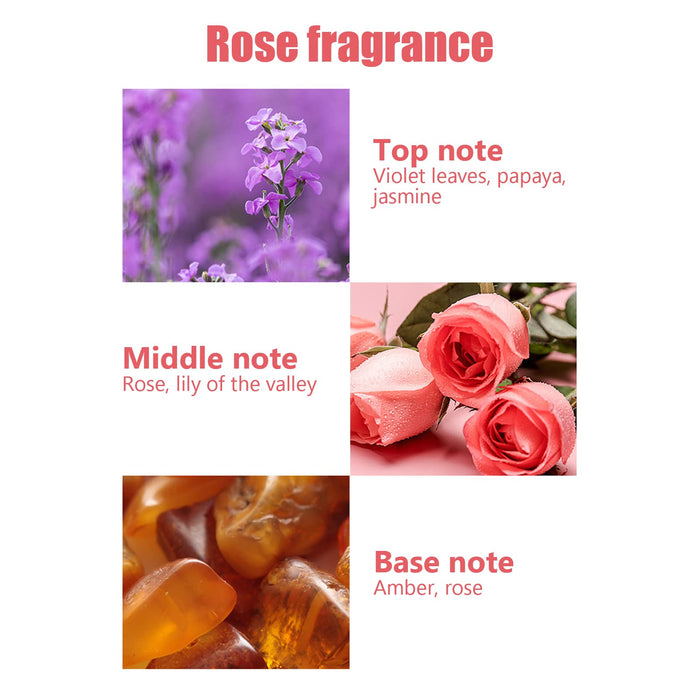 Perfumy Damskie, Orzeźwiający Zapach Różany do Biura i na Randki, Perfumy Eleganckiej Damy