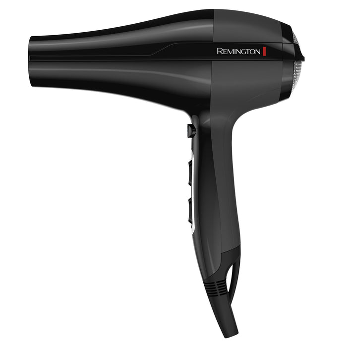 Remington suszarka do włosów z jonizacją, 3 ust. nagrzewania 2 ust. nawiewu, koncentrator i dyfuzor, zimny nawiew, uchwyt do zawieszenia, silnik AC, moc 2300W, czarna, Pro-Air AC5999