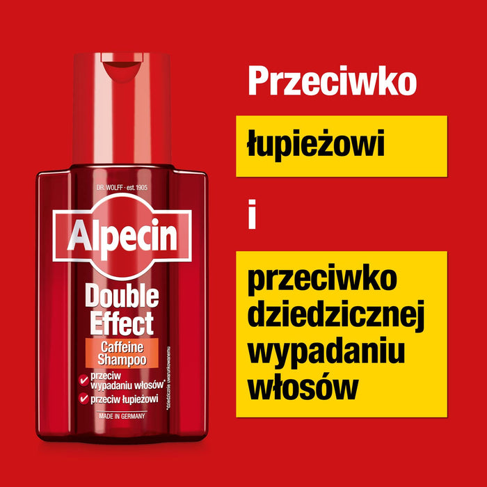 Alpecin Szampon kofeinowy Double-Effect Caffeine o podwójnym działaniu 2x200m
