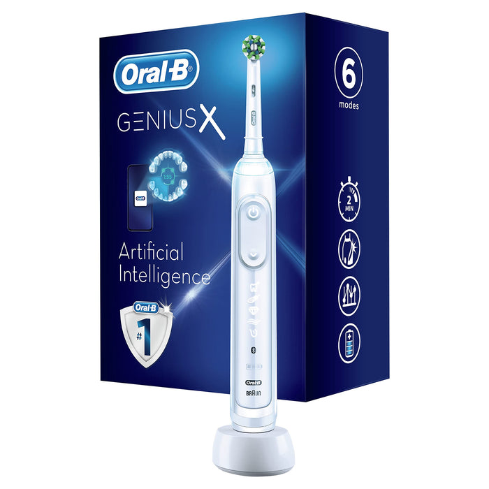 Oral-B Genius X White Szczoteczka Elektryczna, Biały, 6 programów